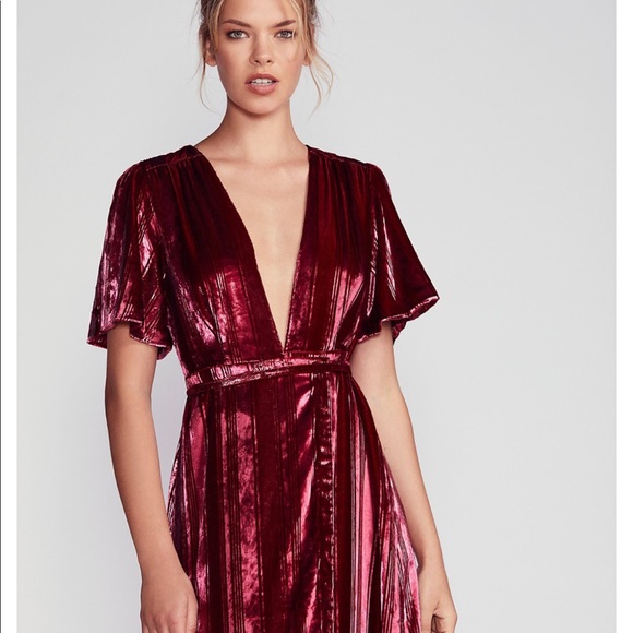 🌹[Free people] Velvet Metallic dress🌹 - Picture 1 of 8
